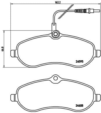 BREMBO Sada brzdových platničiek kotúčovej brzdy P61096 1
