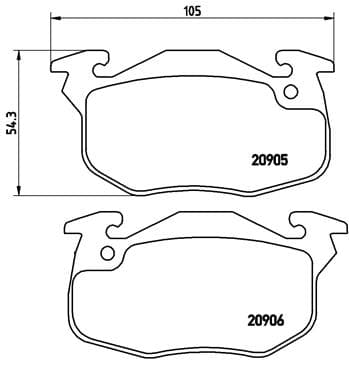 BREMBO Sada brzdových platničiek kotúčovej brzdy P61097 1