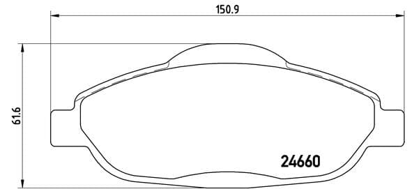 BREMBO Sada brzdových platničiek kotúčovej brzdy P61101 1