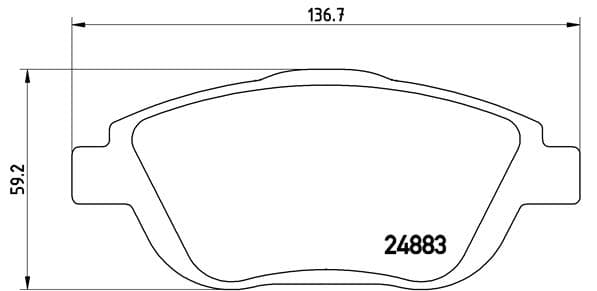 BREMBO Sada brzdových platničiek kotúčovej brzdy P61103 1