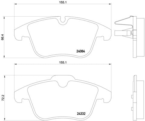 BREMBO Sada brzdových platničiek kotúčovej brzdy P61106 1