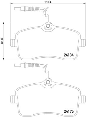BREMBO Sada brzdových platničiek kotúčovej brzdy P61109 1