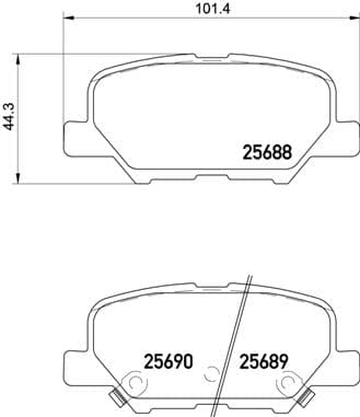 BREMBO Sada brzdových platničiek kotúčovej brzdy P61111 1