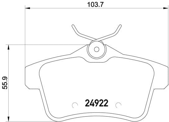 BREMBO Sada brzdových platničiek kotúčovej brzdy P61114 1