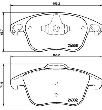 BREMBO Sada brzdových platničiek kotúčovej brzdy P61117 1