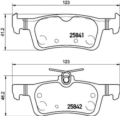 BREMBO Sada brzdových platničiek kotúčovej brzdy P61121 1