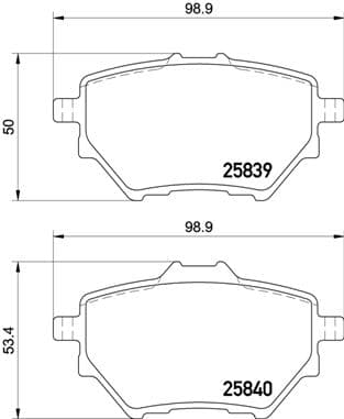 BREMBO Sada brzdových platničiek kotúčovej brzdy P61122 1