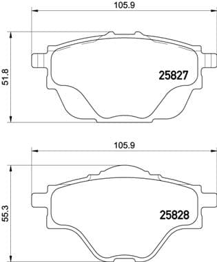 BREMBO Sada brzdových platničiek kotúčovej brzdy P61124 1