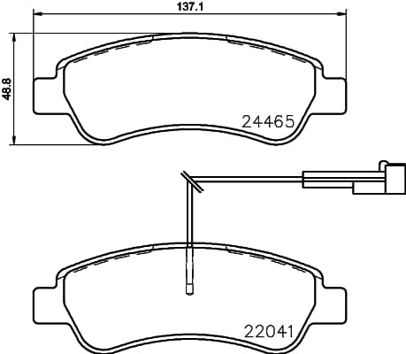 BREMBO Sada brzdových platničiek kotúčovej brzdy P61125 1