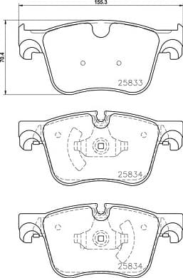 BREMBO Sada brzdových platničiek kotúčovej brzdy P61127 1