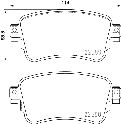 BREMBO Sada brzdových platničiek kotúčovej brzdy P61133 1