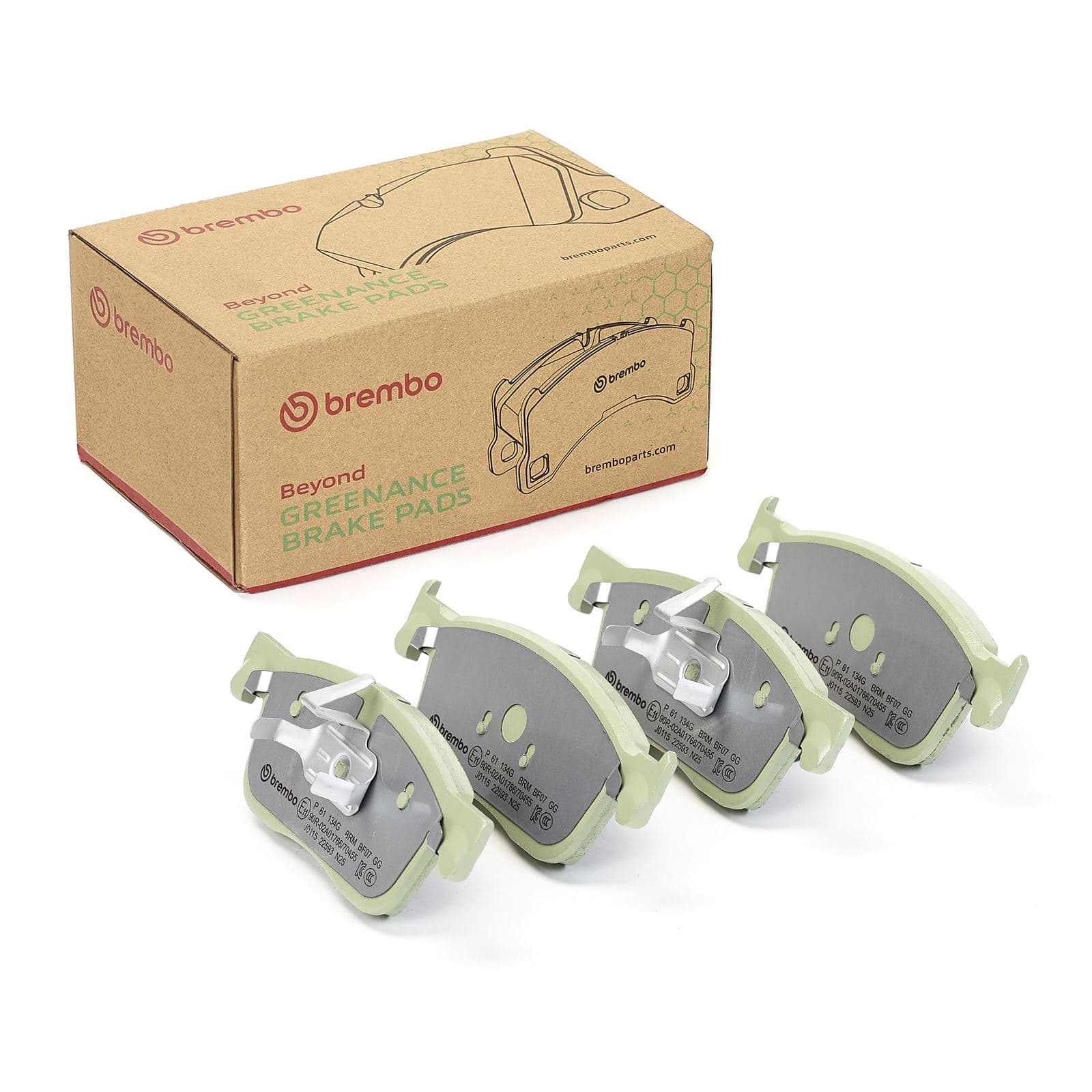 BREMBO Sada brzdových platničiek kotúčovej brzdy P 61 134G 1