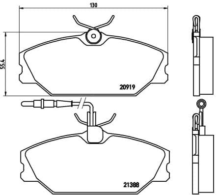 BREMBO Sada brzdových platničiek kotúčovej brzdy P68014 1