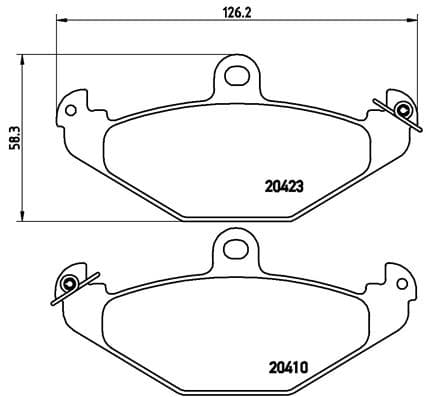 BREMBO Sada brzdových platničiek kotúčovej brzdy P68017 1