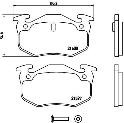 BREMBO Sada brzdových platničiek kotúčovej brzdy P68018 1