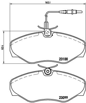 BREMBO Sada brzdových platničiek kotúčovej brzdy P68026 1
