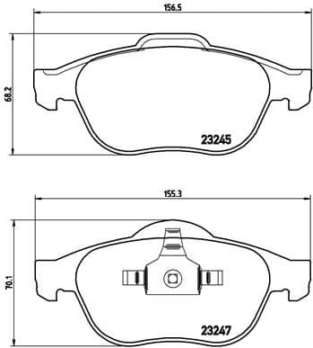 BREMBO Sada brzdových platničiek kotúčovej brzdy P68030 1