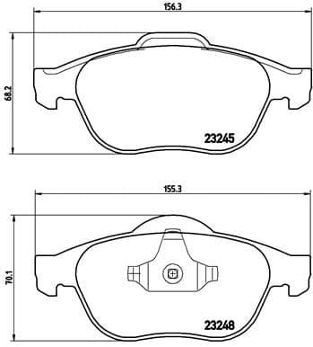 BREMBO Sada brzdových platničiek kotúčovej brzdy P68032 1