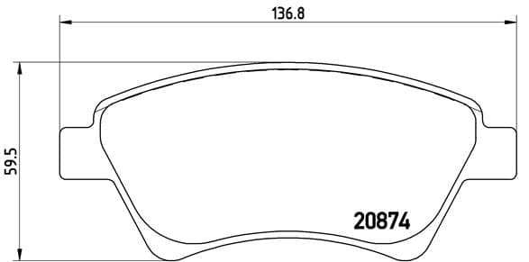 BREMBO Sada brzdových platničiek kotúčovej brzdy P68034 1