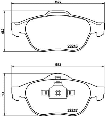 BREMBO Sada brzdových platničiek kotúčovej brzdy P68040 1