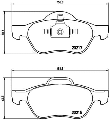 BREMBO Sada brzdových platničiek kotúčovej brzdy P68048 1