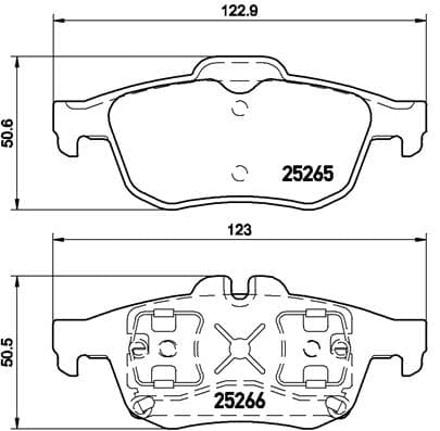 BREMBO Sada brzdových platničiek kotúčovej brzdy P68057 1