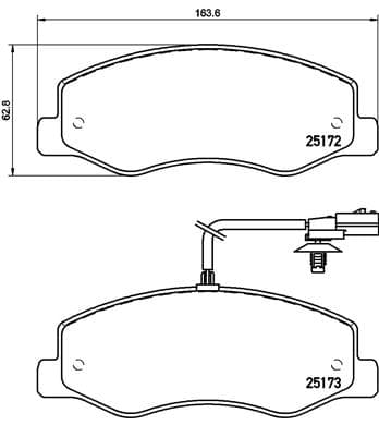 BREMBO Sada brzdových platničiek kotúčovej brzdy P68061 1