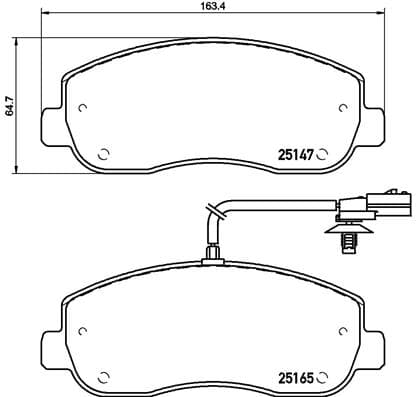 BREMBO Sada brzdových platničiek kotúčovej brzdy P68062 1