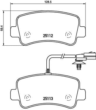 BREMBO Sada brzdových platničiek kotúčovej brzdy P68063 1