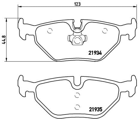 BREMBO Sada brzdových platničiek kotúčovej brzdy P71006 1