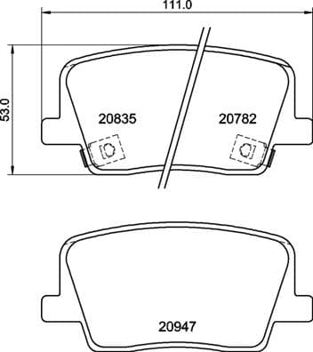 BREMBO Sada brzdových platničiek kotúčovej brzdy P77003 1