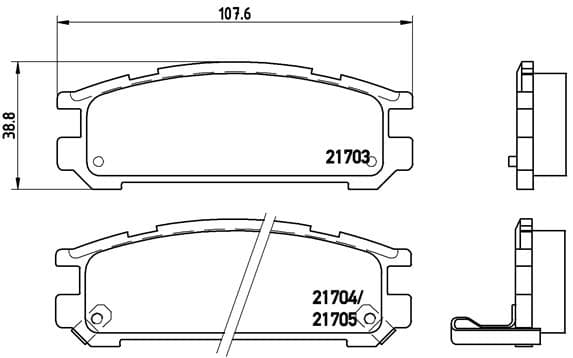 BREMBO Sada brzdových platničiek kotúčovej brzdy P78005 1