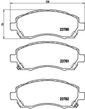 BREMBO Sada brzdových platničiek kotúčovej brzdy P78009 1