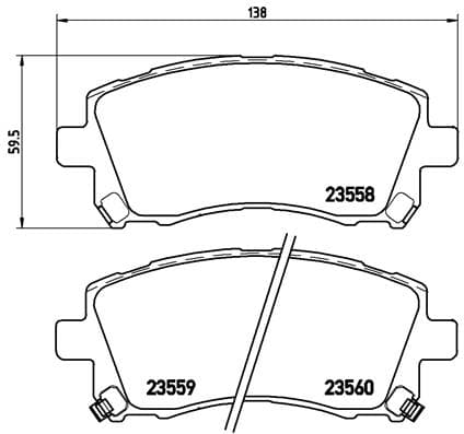 BREMBO Sada brzdových platničiek kotúčovej brzdy P78010 1