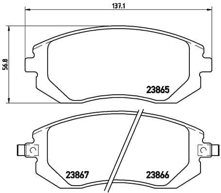 BREMBO Sada brzdových platničiek kotúčovej brzdy P78013 1