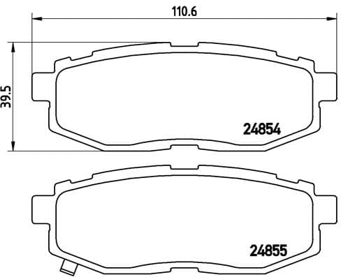 BREMBO Sada brzdových platničiek kotúčovej brzdy P78018 1