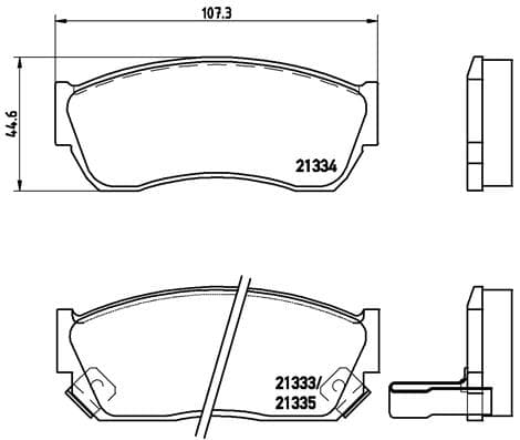 BREMBO Sada brzdových platničiek kotúčovej brzdy P79005 1