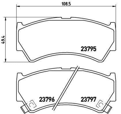 BREMBO Sada brzdových platničiek kotúčovej brzdy P79013 1