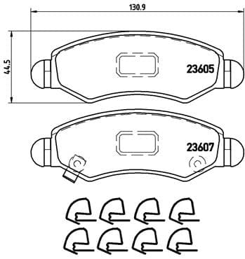 BREMBO Sada brzdových platničiek kotúčovej brzdy P79015 1