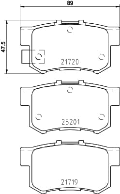 BREMBO Sada brzdových platničiek kotúčovej brzdy P79027 1