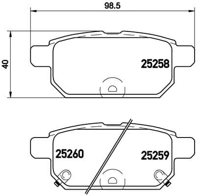 BREMBO Sada brzdových platničiek kotúčovej brzdy P79029 1