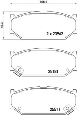 BREMBO Sada brzdových platničiek kotúčovej brzdy P79031 1