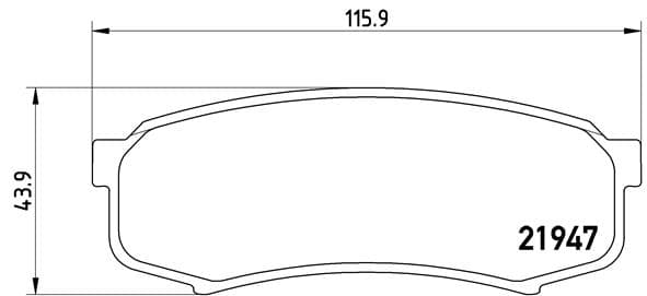 BREMBO Sada brzdových platničiek kotúčovej brzdy P83024 1