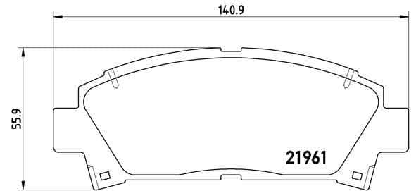 BREMBO Sada brzdových platničiek kotúčovej brzdy P83028 1
