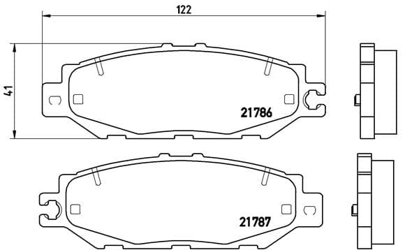 BREMBO Sada brzdových platničiek kotúčovej brzdy P83036 1