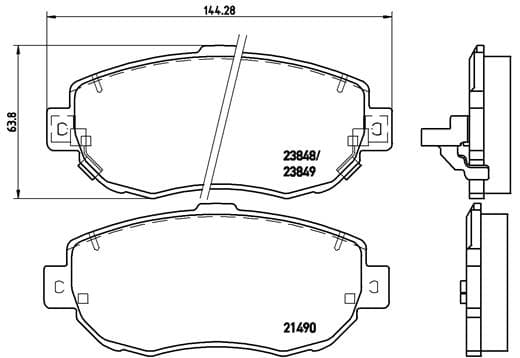 BREMBO Sada brzdových platničiek kotúčovej brzdy P83037 1