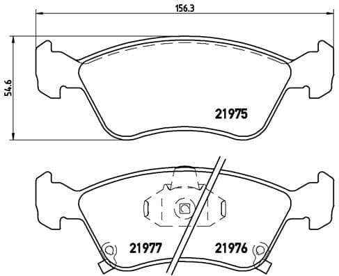 BREMBO Sada brzdových platničiek kotúčovej brzdy P83041 1
