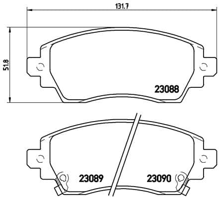 BREMBO Sada brzdových platničiek kotúčovej brzdy P83042 1
