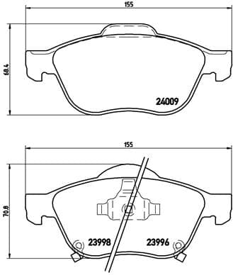 BREMBO Sada brzdových platničiek kotúčovej brzdy P83043 1