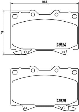 BREMBO Sada brzdových platničiek kotúčovej brzdy P83048 1